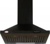 Brightflame Lotus Z 60 CM Wall Mounted Chimney (Black, 1100 M3/hr)