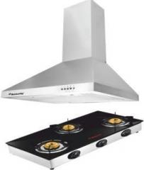 Butterfly Rhino Plus Jet 3 Burner Wall Mounted Chimney