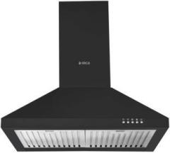 Elica ACE 260 NERO Pyramid Shape 60 cm| 5 Years Motor Warranty| 3 Layer Baffle filter|Powerful suction |Low Noise | LED Lamp | Push Button Control Wall Mounted Chimney