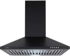 Elica Strip BF 60 Nero Pyramid Shape 60 cm| 3 Layer Baffle filter|Powerful suction |Low Noise | LED Lamp | Push Button Control Wall Mounted Black 880 CMH Chimney