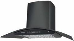 Eurodomo Classy HC TC 90 cm, 2 Baffle Filters, Touch Control, Black, Autoclean ( With Free Installation ) Wall Mounted Chimney