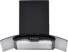 Eurodomo Onyx PB BK 60 Wall Mounted Black 1050 CMH Chimney