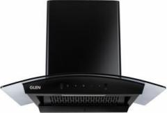 Glen 6058 Auto Clean Curved Glass Filter less Kitchen Chimney with Motion Sensor 60 cm Auto Clean Wall Mounted BLACK 1200 CMH Chimney