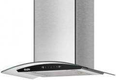 Glen Auto Clean Chimney 6063 SS 60 cm 1200 m3h Baffle filters Wall Mounted Chimney (Silver, 1200 m3/hr)