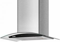 Glen Auto Clean Chimney 6063 SS 60 cm 1200 m3h Baffle filters Wall Mounted Chimney (BLACK, 1200 m3/hr)