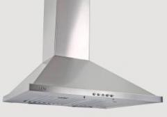 Glen Chimney Pyramid Shape 6075 60 cm Wall Mounted Chimney (Silver, 1000 m3/hr)