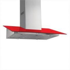 Glen Designer Chimney 6077 RED 1000 Baffle Filter 60 cm Wall Mounted Chimney