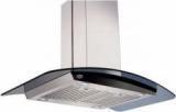 Glen GL 6071 TS 90 Cm Wall Mounted Chimney (Black, Silver, 1250 M3/hr)