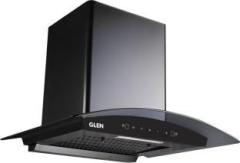 Glen ISPA 60 cm BL filterless Auto Clean Curved Glass 60 cm|Touch & Gesture Control| Autoclean| Filterless|Powerful Suction | Low Noise Wall Mounted Black 1050 CMH Chimney