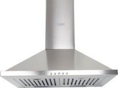 Glen Pyramid Chimney 6050 Junior Stainless Steel Baffle Filters 60 cm 750 m3h Wall Mounted Chimney (Silver, 750 m3/hr)