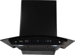 Hindware CHROMIA BLK RSN AC 75 | Filterless | 3 Speed Gesture Control | Thermal Auto Clean Wall Mounted Black 1200 CMH Chimney