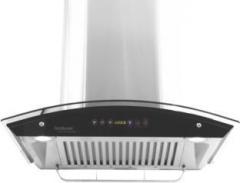 Hindware Cleo 60 Auto Clean Hood Wall Mounted Chimney (Brush Silver, 1200 m3/hr)