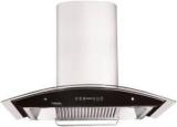 Hindware Cleo 90 Auto Clean Chimney Wall Mounted Chimney (Stainless Steel Hood/ Black Toughened Glass, 1200 M3/hr)