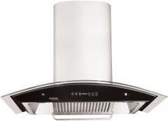 Hindware Cleo 90 Auto Clean chimney Wall Mounted Chimney (Stainless Steel Hood/ Black Toughened Glass, 1200 m3/hr)