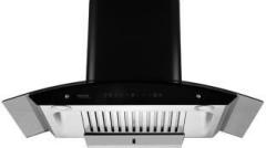 Hindware Nevio Plus 90 Black Auto Clean Wall Mounted Black 1300 CMH Chimney