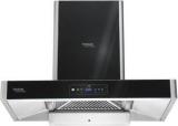 Hindware Optimus i pro 90 Auto Clean with Powerful Suction Capacity, Motion Sensor Wall Mounted Black, Inox 1400 CMH Chimney