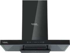 Hindware Smart Appliances Atlanta 90 Silence Auto Clean | Maxx Technology | T Shape | Filterless | Touch Control, Motion Sensor | Energy Efficient LED Light | Powerful Suction | Wall Mounted Black 1350 CMH Chimney