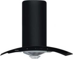 Hindware Zavio 90 auto clean chimney Wall Mounted Chimney (Titanium Black Hood/ Black Toughened Glass, 1280 m3/hr)