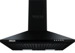 Inalsa EKON 60BK | Efficient Dual LED Lamps & Double Baffle Filter Wall Mounted Chimney