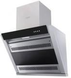 Kaff FORMA DX 75 Wall Mounted Chimney (BLACK WITH SILVER, 1150 M3/hr)