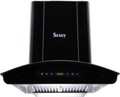 Seavy Black Titanium Steel 60 Auto Clean Wall Mounted Chimney (Black, 1200 m3/hr)