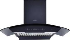 Whirlpool CGBF PRO 903 HAC BK HOOD Auto Clean Curved Glass 90 cm| 11 Years Motor Warranty| Heat Autoclean| Gesture Control| Baffle Filter|Powerful Suction | Low Noise Wall Mounted Black 1425 CMH Chimney