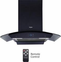 Whirlpool SMARTSENSE ZEN CGFL 904 HAC BLDC BK HOOD Auto Clean Curved Glass 90 cm | BLDC Motor| Smart Sense Speed Control |Heat Autoclean| Gesture Control|Filterless| Powerful Suction | Low Noise Wall Mounted Black 1425 CMH Chimney