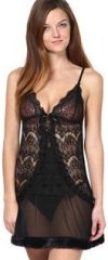 Intima Black Lace Babydoll women