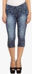 Xpose Blue Washed Capri women