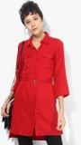 109f Red Solid Tunic women