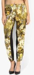 Sisley Green Printed Chinos women