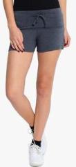 Ativo Charcoal Grey Solid Shorts women