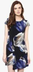 Avirate Blue Coloured Printed Shift Dress women