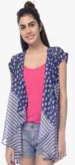 Desi Belle Navy Blue Printed Shrug women