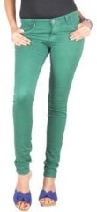 Fashion Stylus Solid Green Jeans women