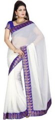 Ishin White Sarees women