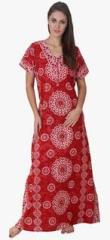 Masha Red Printed Gown women