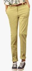 Next Yellow Belted Chinos women