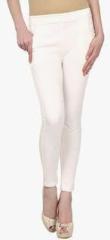 Preist Trading White Solid Jeggings women