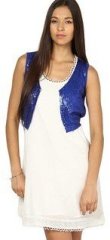 The Vanca Solid Blue Shrug women