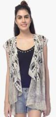 Desi Belle Grey Printed Shrug women