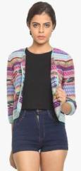 Label Vr Multi Colored Printed Summer Jacket women