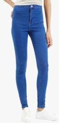 Topshop Bright Blue Joni Jeans women