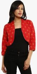 Aaboli Red Printed Summer Jacket women