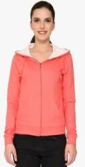 Alibi Peach Solid Hoodie women