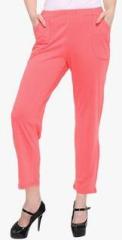 Cashewnut Pink Solid Capri women