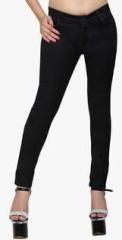 Devis Black Mid Rise Skinny Jeans women