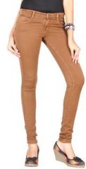 Fashion Stylus Solid Brown Jeans women