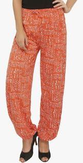 Jazzup Orange Printed Harem Pant women