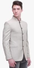 Jogur Beige Solid Blazer men